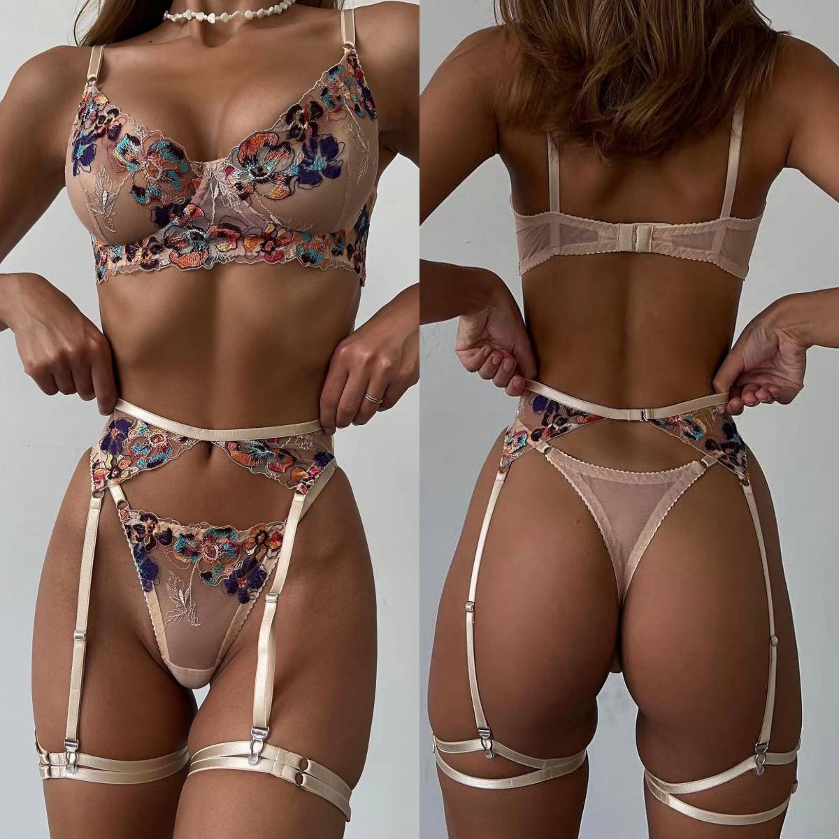 Ultra Luxury Skincare - Krasapt Lingerie trasparente con ricamo di